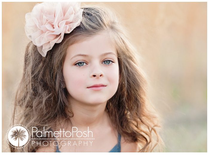 girl in a field close up