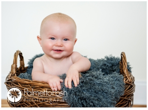 boy in brown basket