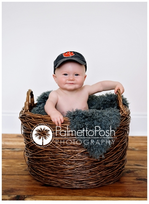 Baby Boy with Clemson Hat
